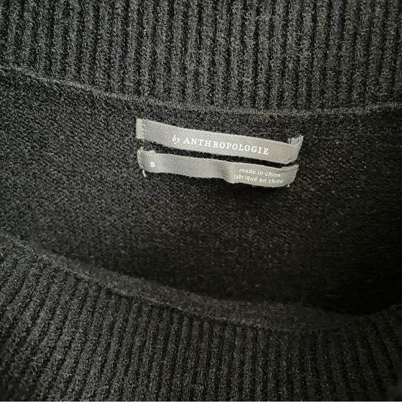 Anthropologie Off Shoulder Fold Over Sweater in Black - Picture 2 of 3